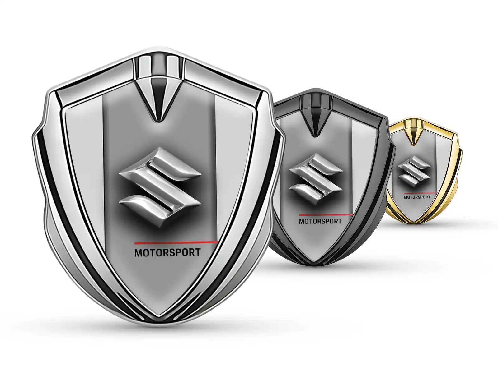 Suzuki Domed Emblem Badge Minimal Style Universal